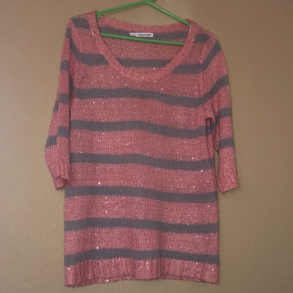 Maurices pink sequin sweater